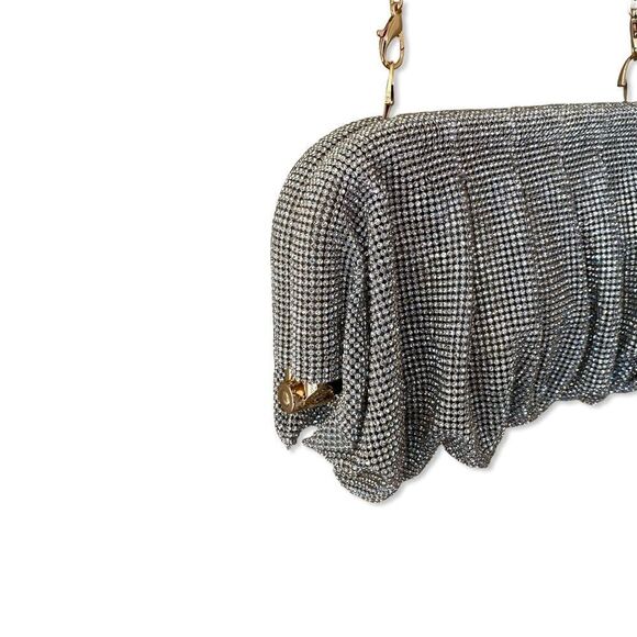 8 Other Reasons Rhinestone Clutch Silver shoulder evening bag purse Revolve - Picture 11 of 16